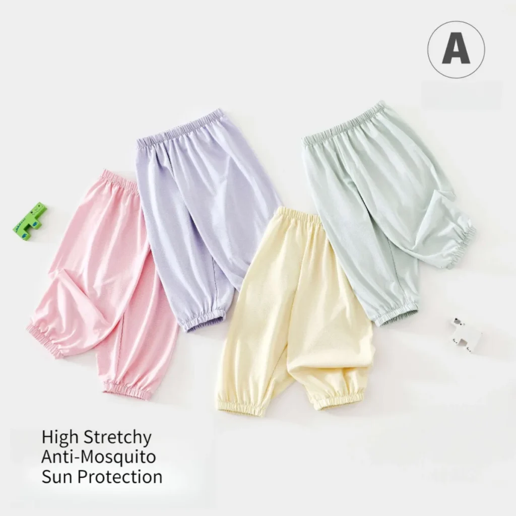 5M-3Y Baby Summer Lightweight Anti-mosquito Pants Newborns Polyester Breathable Comfy Trousers Kid Quick Dry Stretchy Bottoms