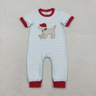 Embroidery Dog Baseballs Stripe Team Footie