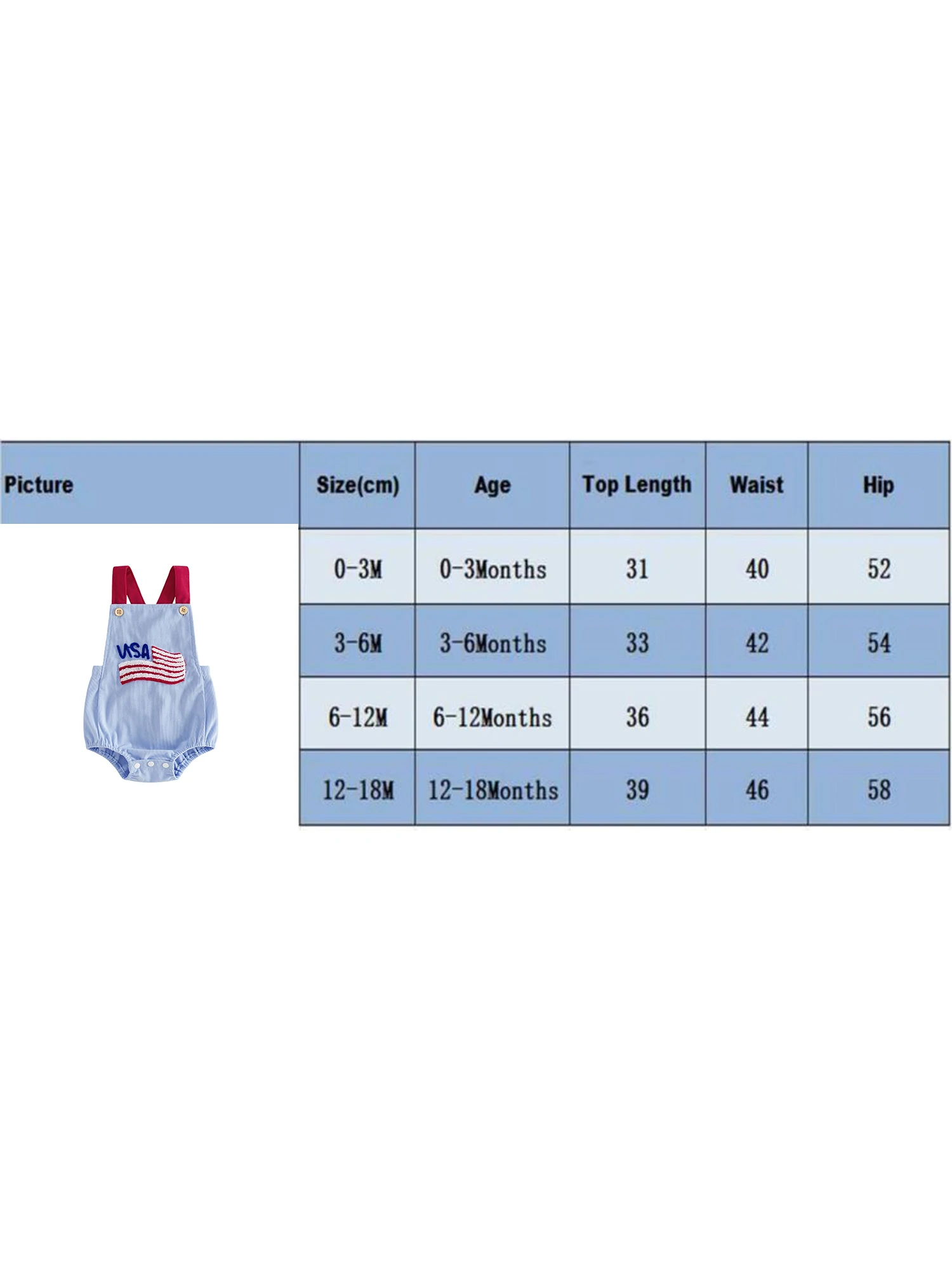USA Flag Sleeveless Overalls Jumpsuit - Image 5