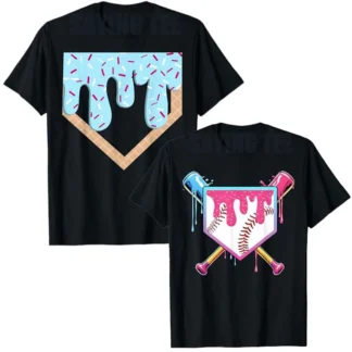 Ice Cream Dripping Baseball Home Plate Tee