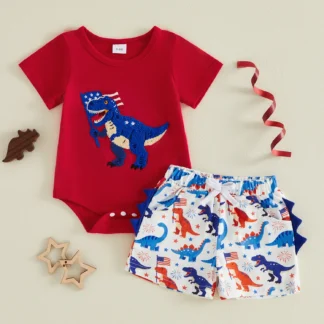 Dinosaur Red White & Blue Set