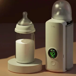 Portable Bottle Warmer Rechargeable Cordless Milk Warmer with Temperature Control Baby Bottle Warmer for Traveling Camping Home