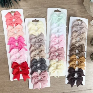 10Pcs/Set Solid Color Bows
